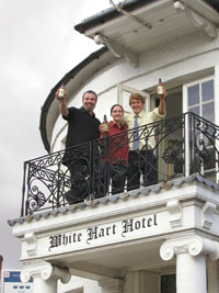 Andy and Julie Moss with George Arkell