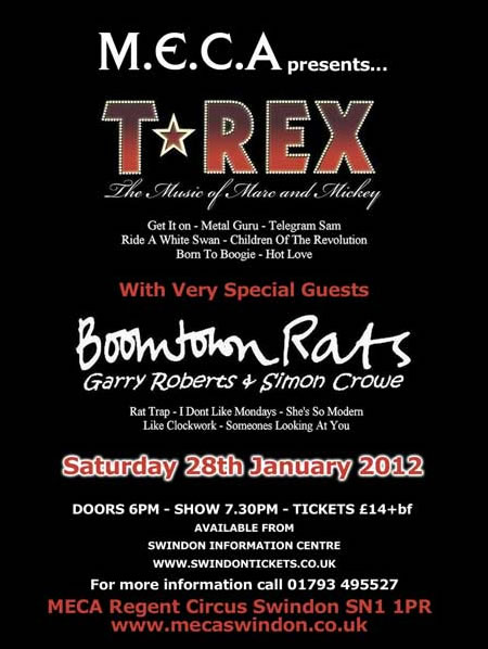 T-Rex & Boomtown Rats at MECA Swindon 2012