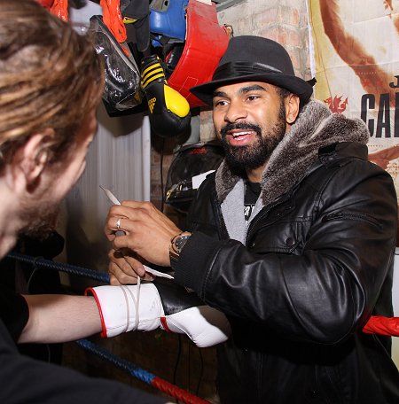 David Haye former World Champion Heavyweight Champion in Swindon - 28 January 2012