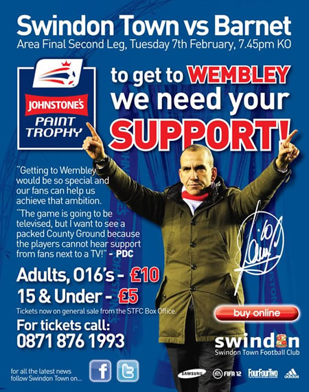 Swindon Town Football Club Barnet Wembley