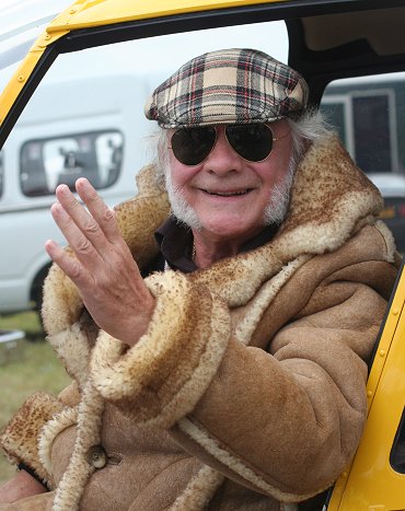 Sir David Jason (Del Boy) arrives to open the Royal International Air Tattoo