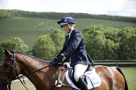 Zara Phillips competing in the Barbury Horse Trials near Swindon