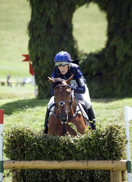 Zara Phillips competing in the Barbury Horse Trials near Swindon