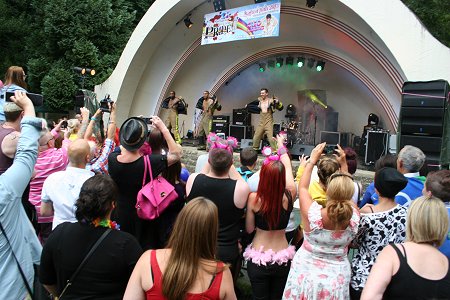 Crowds soak up the sun and entertainment on LBGT's big day of the year in Town Gardens