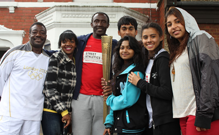 Linford Christie street athletics in Swindon