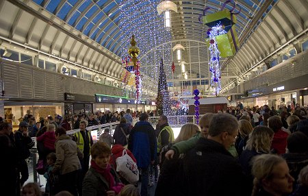 Mike The Knight switches on the Brunel Christmas lights