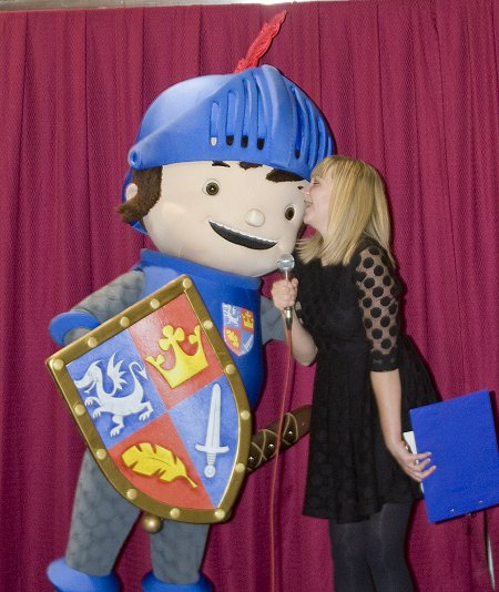 Mike The Knight switches on the Brunel Christmas lights