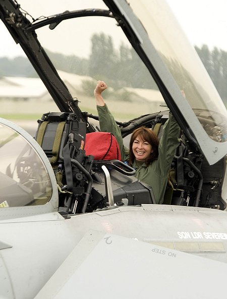 Suzi Perry launches RIAT 2013 at RAF Fairford near Swindon