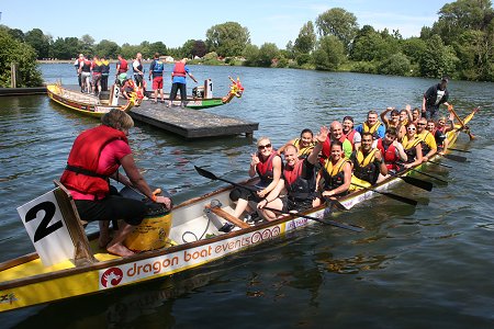 Dragon Boat Racing at Coate Water, Swindon