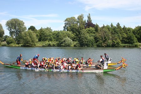 Dragon Boat Racing at Coate Water, Swindon