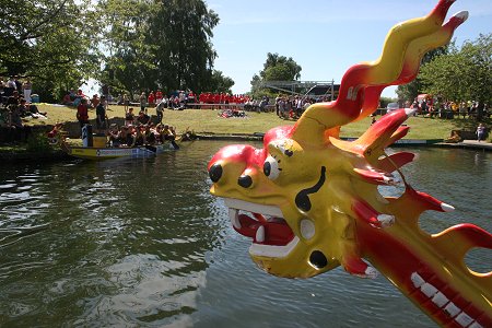 Dragon Boat Racing at Coate Water, Swindon