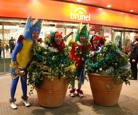 Swindon town centre Christmas lights 2013