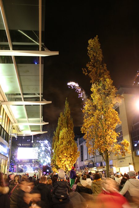 Swindon town centre Christmas lights 2013