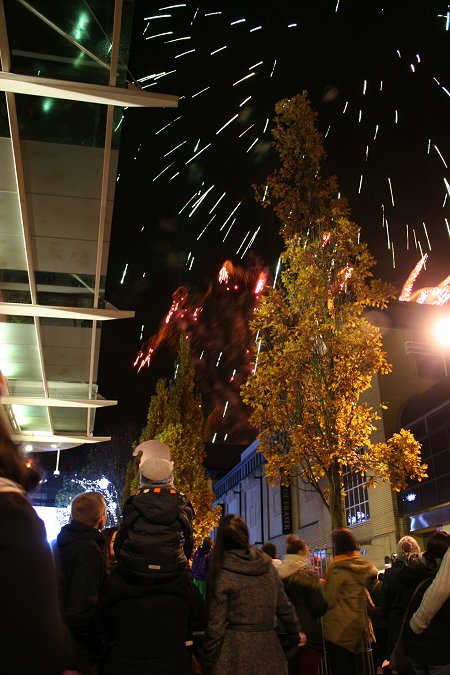 Swindon town centre Christmas lights 2013