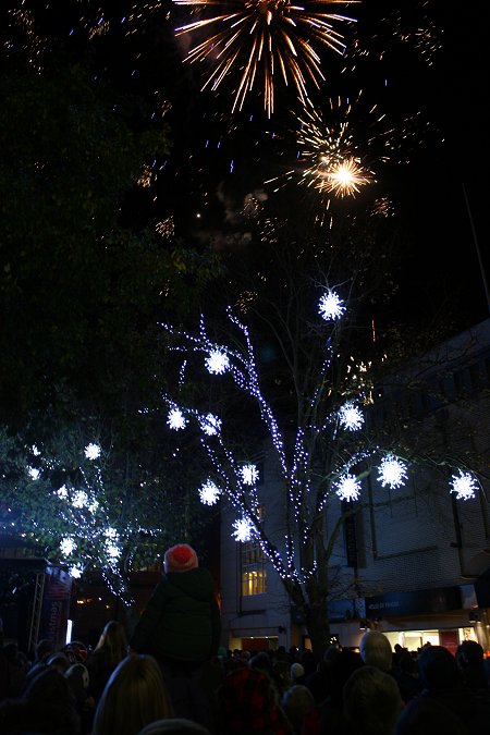 Swindon town centre Christmas lights 2013