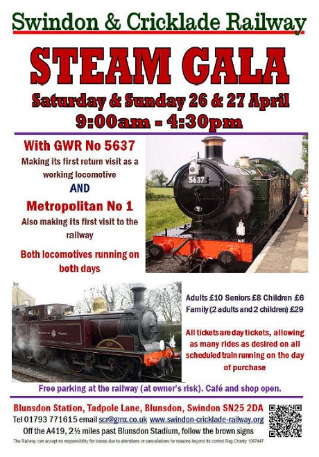 Steam Gala at Swindon & Cricklade Railway