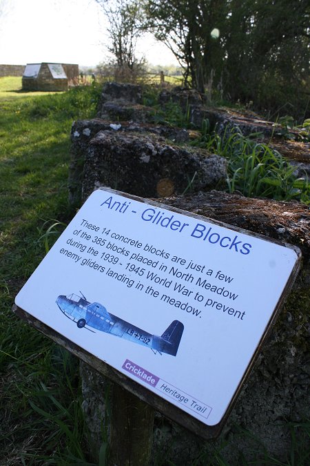 Glider blocks at Cricklade North Meadow Swindon