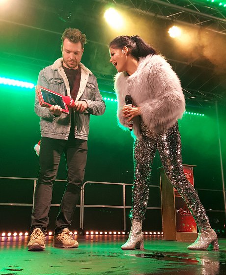 Saara Aalto at the Swindon town centre lights