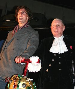 Jon Lewis switching on Old Town's Christmas Lights 2005