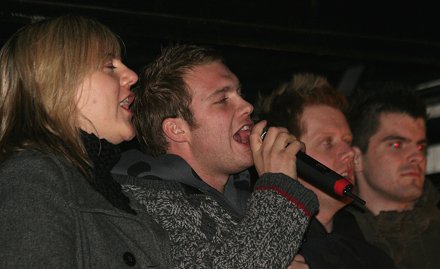 Chris Fountain switches christmas lights on