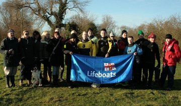 Members of the Swindon Sub-Aqua club who swam down The Thames