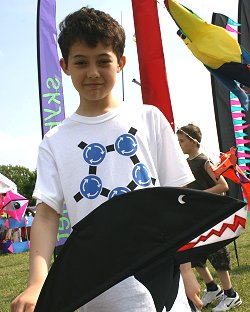 SwindonWeb's kids reporter Jack Dunn at the Kite Festival 2008 in Swindon