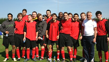 Hollyoaks boys come to Swindon to take on GWR in a football match