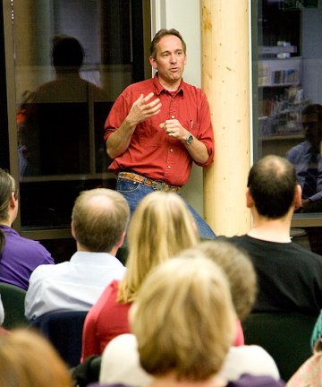 Jasper Fforde at the new Swindon central library