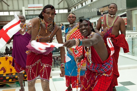 Maasai Tribe at the Brunel Shopping Centre