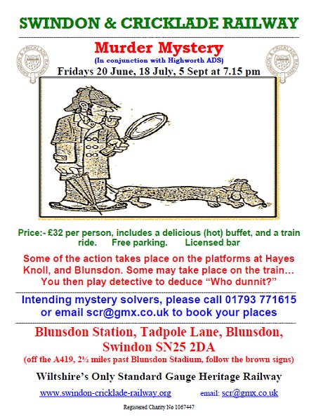 Murder Mystery at Swindon & Cricklade Railway