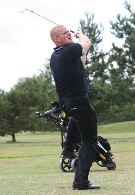 Heston Blumenthal playing golf at The Wiltshire
