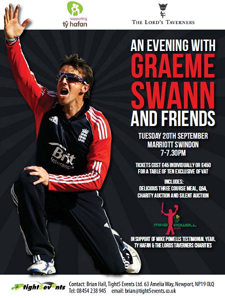 Graeme Swann in Swindon