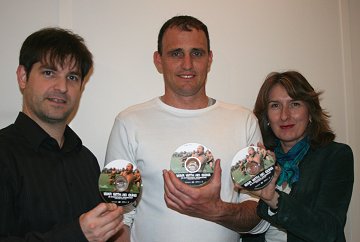 War Without Guns director, Will Watson with Franky Marulanda and Rhona Jack