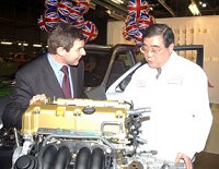 Nigel Griffiths with Honda President, Minoru Harada 