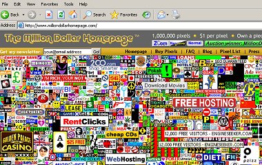 Million Dollar Homepage, designed by Swindon's Alex Tew