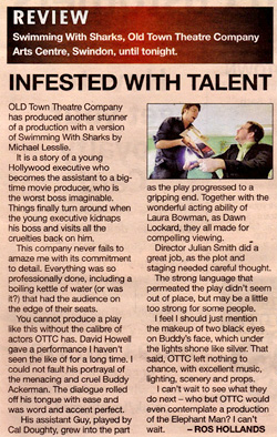 Swimming with Sharks review in the Swindon Advertiser