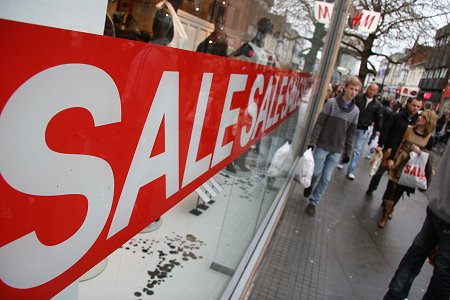 Boxing Day sales in Swindon town centre