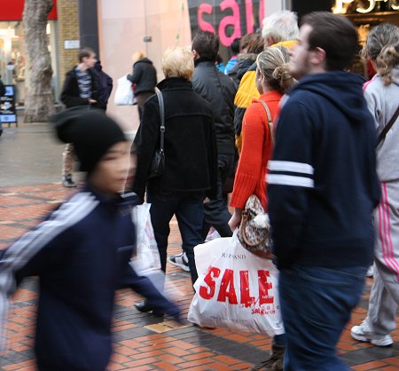 Boxing Day Sales in Swindon town centre
