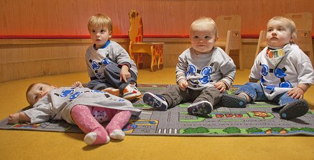 Toddlers in Magic Roundabout t-shirts