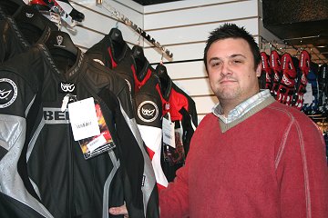Motoshop UK owner Warren Titcombe in his Swindon shop