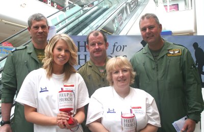 Help for Heroes charity raising money at the Brunel centre in Swindon