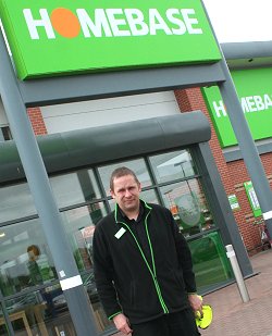 Rob Gill, Manager of Homebase superstore in Greenbridge, Swindon