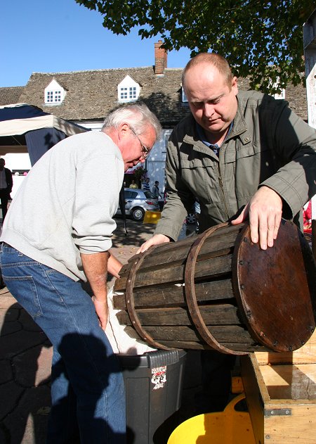 Cider making in Highworth market square