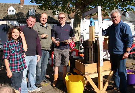 Cider making in Highworth Market Square