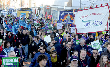 Swindon Pensions Strike November 2011