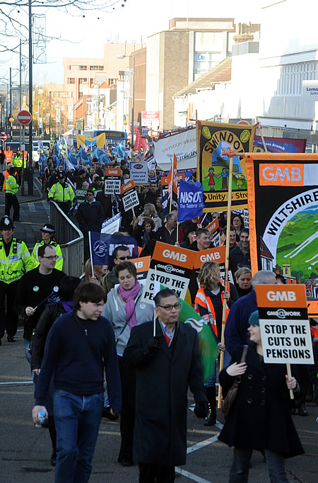 Swindon Pensions Strike November 2011