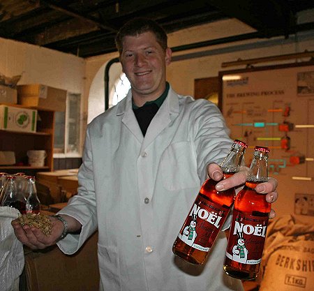 Alex Arkell brewing Noel Ale at Kingsdown Brewery, Swindon