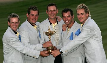 David and team mates with Ryder Cup