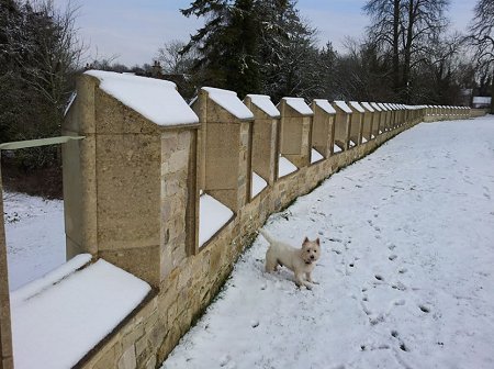 Lydiard Park covered in snow