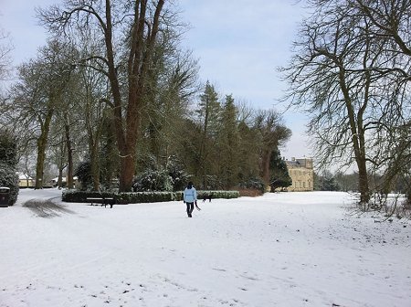 Lydiard Park Swindon covered in snow